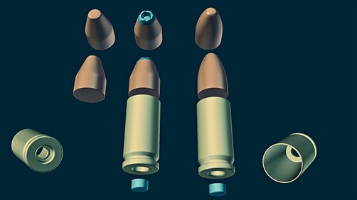 High_Poly 9mm Bullet variants preview image 1